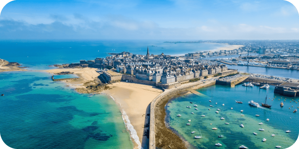 Paysage d'ile et vilaine en Bretagne